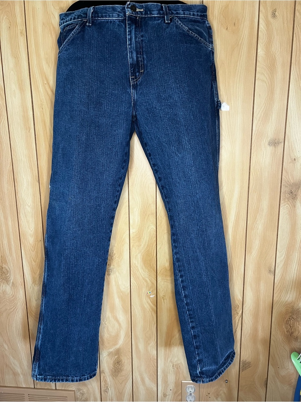 Dickies Men's Bootcut Jeans in Dark Blue Denim